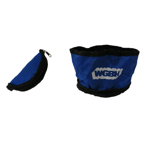 WGBH Collapsible Blue Dog Bowl